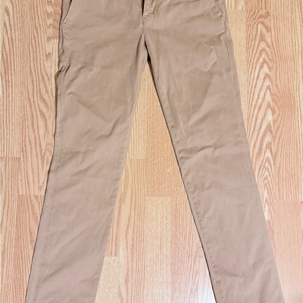 7 For All Mankind Men's Khaki Chinos Tapered Slim Luxe Performance